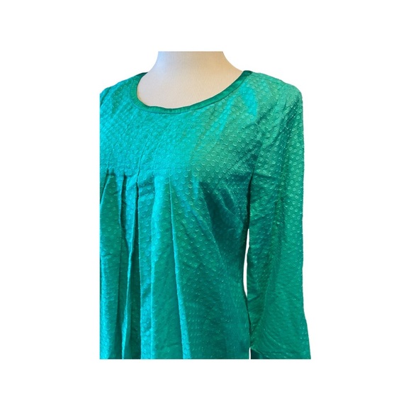 VINEYARD VINES Green Teal Polka Dot Top Blouse 2 - Picture 2 of 4